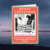 Funny Bank Robbers Kerstmis Feestdagen Kaart