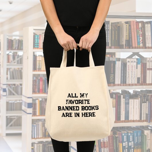 Funny Banned Books Typografie Tote Bag