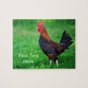 Funny Bantam Rooster Custom Legpuzzel