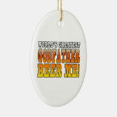 Funny Baptisms Birthdays Worlds Greatest Godfather Keramisch Ornament (Rechts)
