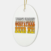 Funny Baptisms Birthdays Worlds Greatest Godfather Keramisch Ornament (Links)
