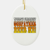 Funny Baptisms Birthdays Worlds Greatest Godfather Keramisch Ornament (Achterkant)