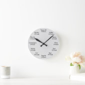 Funny Bar Clock Personalized Gray Wall Clock Ronde Klok (Huis)