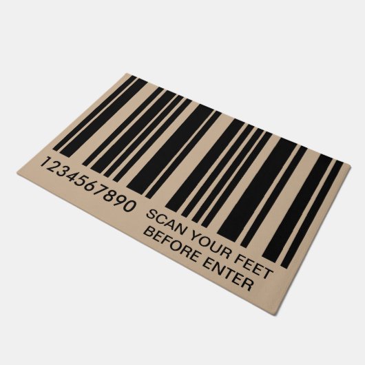 Funny Bar-codestijl - Scannen je aanbieding voorda Deurmat (Schuin)