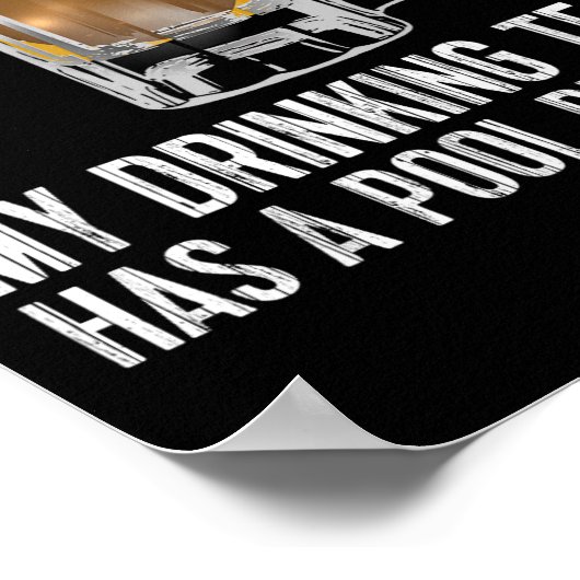 Funny Bar Drink poolteam Poster (Hoek)