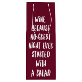 Funny Bar Quote Wijn Cadeautas (Voorkant)