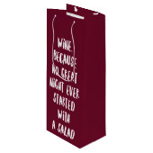 Funny Bar Quote Wijn Cadeautas (Voorkant Gekanteld)