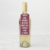 Funny Bar Quote Wine Flessenhanger (Op fles)