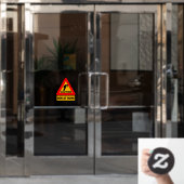 Funny Bar Sign Cling Raamsticker (Kantoordeur)