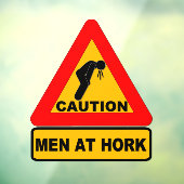 Funny Bar Sign Cling Raamsticker (Vel 3)