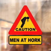 Funny Bar Sign Cling Raamsticker (Vel 2)