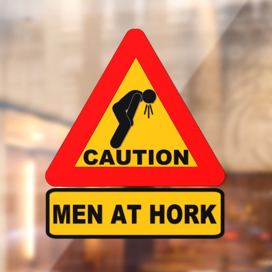 Funny Bar Sign Cling Raamsticker (Vel 2)