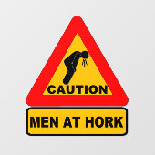 Funny Bar Sign Cling Raamsticker (Vel)