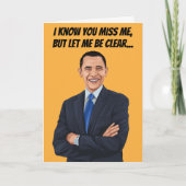 Funny Barack Obama Birthday Kaart (Voorkant)