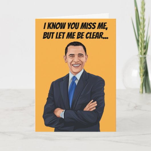 Funny Barack Obama Birthday Kaart (Voorkant)