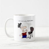 Funny Barbecue BBQ Cookout Quote Cartoon Cook Koffiemok (Links)