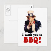 Funny barbecue briefkaart (Voorkant / Achterkant)