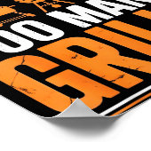 Funny Barbecue Grilling You Can Never Have Too Man Poster (Hoek)