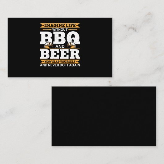 Funny Barbecue Meat Smoking Mannen BBQ Grilling Visitekaartje (Voorkant / Achterkant)
