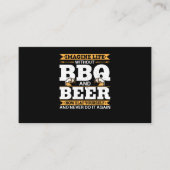 Funny Barbecue Meat Smoking Mannen BBQ Grilling Visitekaartje (Voorkant)