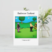 Funny Barbecue Party nodigt "spectickles" uit Kaart (Staand voorkant)