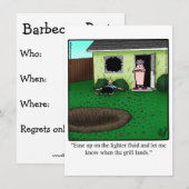 Funny Barbecue Party Uitnodiging (Voorkant / Achterkant)