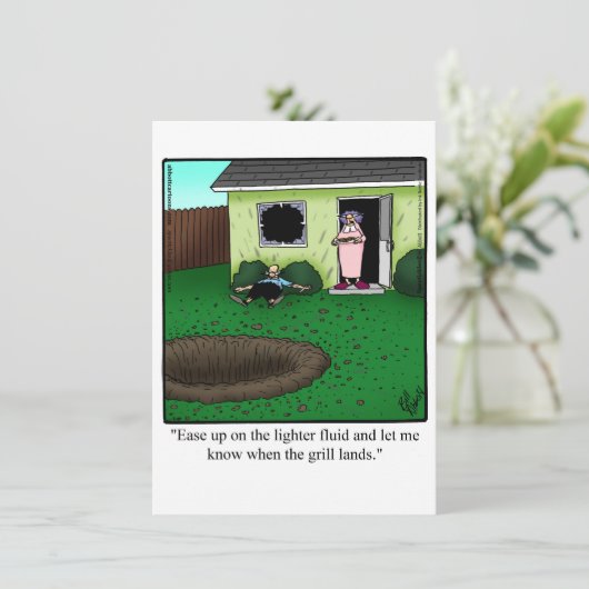 Funny Barbecue Party Uitnodiging (Staand voorkant)