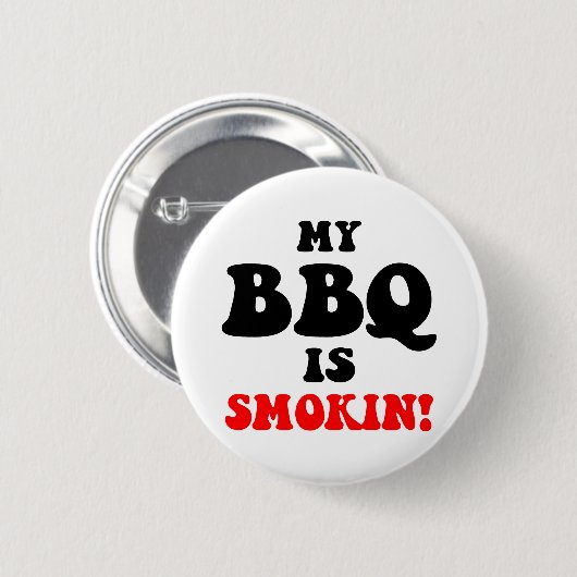 Funny barbecue ronde button 5,7 cm (Voorkant /achterkant)