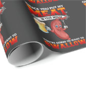Funny Barbecue Sausage for Meat lover BBQ Cadeaupapier (Rol Hoek)
