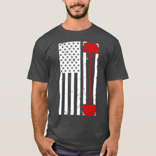 Funny Barbell Art voor mannen Weightlift Fitn T-shirt