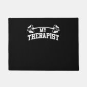 Funny Barbell Design for Men Weight Lifting Deurmat (Voorkant)