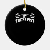 Funny Barbell Design for Men Weight Lifting Keramisch Ornament (Voorkant)