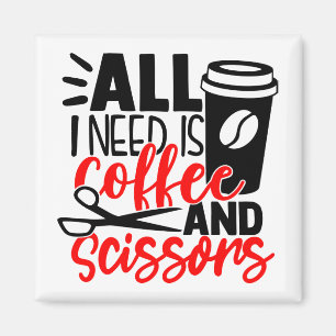 Funny Barber Coffee Hairdresser Cute Hair Stylist Magneet