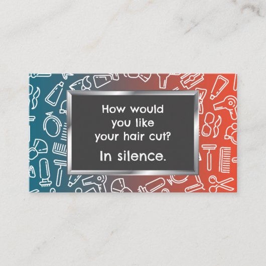 Funny Barber Contactkaartje (Voorkant)