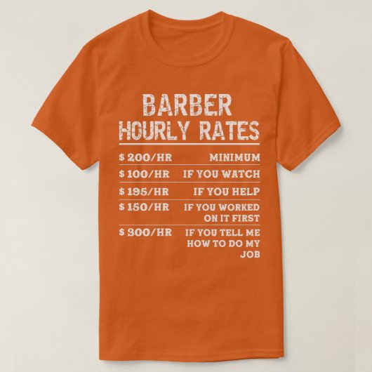 Funny Barber heeft nog nooit de verkeerde kant op  T-shirt (Design voorkant)