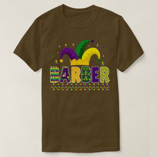 Funny Barber Mardigras Cute Barber T-shirt (Design voorkant)