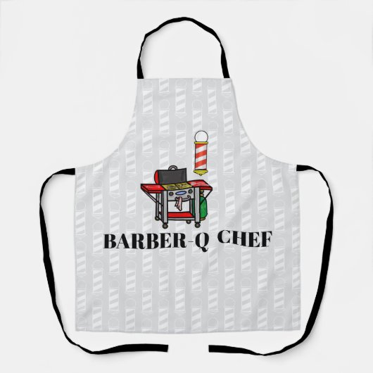 Funny Barber-Q Schort voor BBQ (Voorkant)