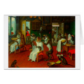 Funny Barber Shop Salon Cats Ape Monkeys (Voorkant Horizontaal)