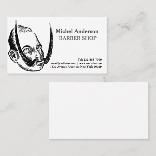 Funny  barber visitekaartje (Voorkant / Achterkant)