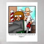 Funny Barbershop Humor Poster (Voorkant)
