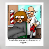 Funny Barbershop Humor Poster (Voorkant)