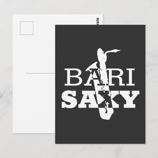 Funny Baritone Saxophone Gift for Bari Saxophonist Briefkaart (Voorkant / Achterkant)
