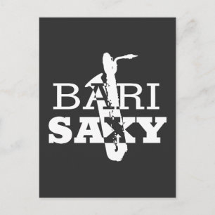 Funny Baritone Saxophone Gift for Bari Saxophonist Briefkaart