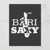 Funny Baritone Saxophone Gift for Bari Saxophonist Briefkaart (Voorkant)