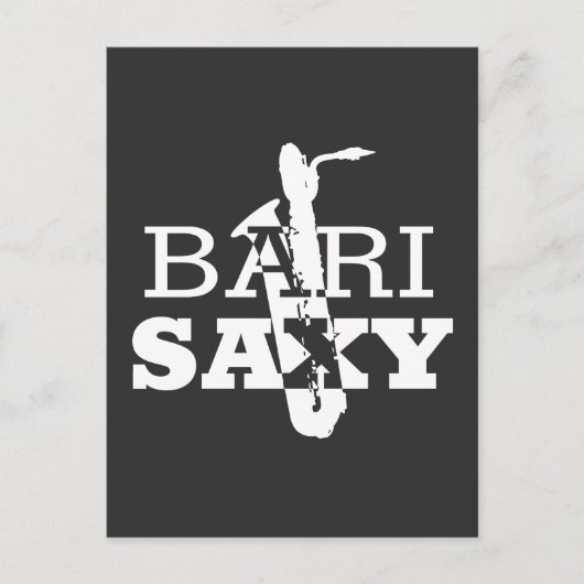 Funny Baritone Saxophone Gift for Bari Saxophonist Briefkaart (Voorkant)