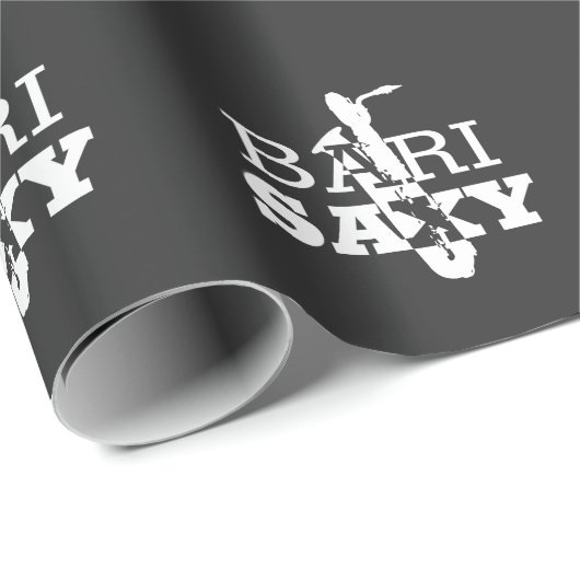 Funny Baritone Saxophone Gift for Bari Saxophonist Cadeaupapier (Rol Hoek)