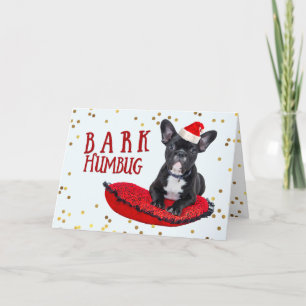 Funny BARK Humbug Cute Hondenliefhebbers Kerstmis Feestdagen Kaart