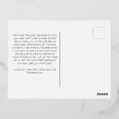 Funny Bark Humbug Minimale aangepaste foto Folie Feestdagen Briefkaart (Achterkant)