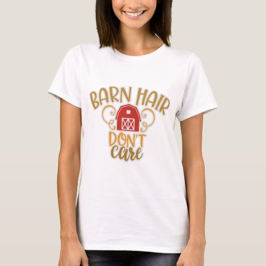Funny Barn Hair geeft geen Barn Life T-shirt (Voorkant)