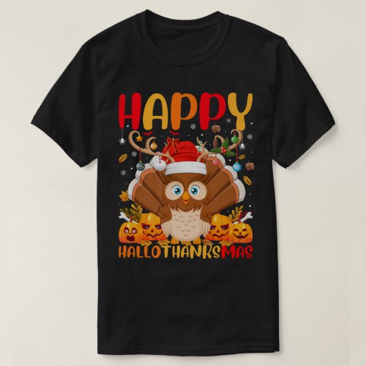 Funny Barn Owl Bird Lover Happy Barn Owl HelloThan T-shirt (Design voorkant)
